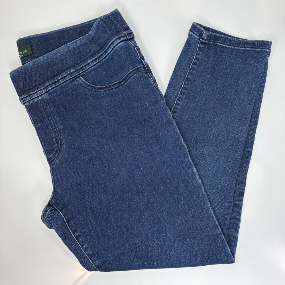 Lauren Ralph Lauren Womens Pull On Denim Leggings Dark Wash Blue Jeans Size 10